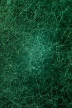 Turquoise Abstract Background Texture. A Closeup Of Mold, Crystals And Mold Filaments. Neurointerface