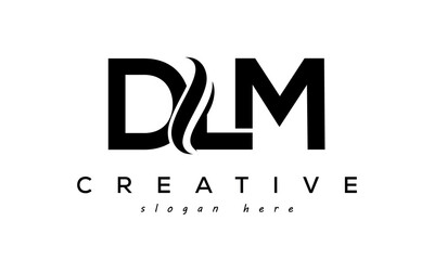 Letter DLM creative logo design vector