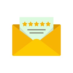 Poster - Mail reputation icon flat isolated vector
