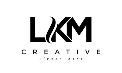 Letter LKM creative logo design vector