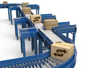 Boxes and conveyor for logistics