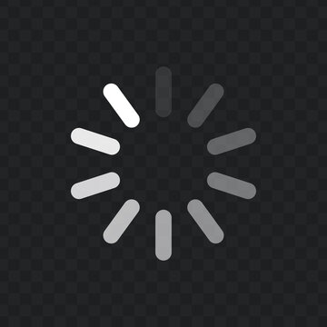 Loading Wheel Icon. Loading or Buffering Wheel Bar Symbol Vector. 