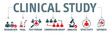 clinical study vector illustration concept with icons
