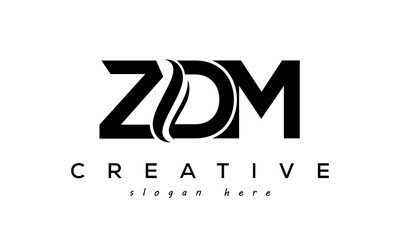 Letter ZDM creative logo design vector	