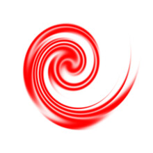 Abstract Red Circle Graphic On White Background