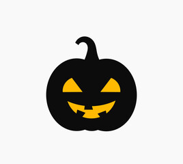 Wall Mural - jack o lanter pumpkin halloween spooky icon.