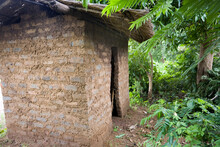 Pit latrine in Mombala (Mambala) village, Malawi