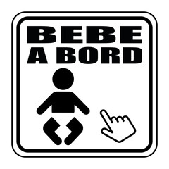 Sticker - Logo bébé à bord.