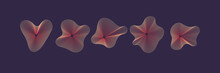 A Set Of Amorphous Shapes On A Dark Background. Abstract Vector Elements For Your Design. Graphic Images For Creativity.