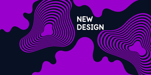 Poster - poster with dynamic waves. vector illustration in minimal style. abstract background.