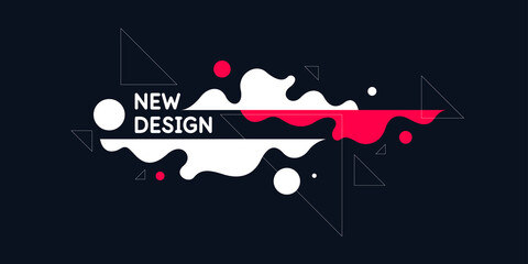 Poster - abstract background in a modern trendy style. poster with simple flat organic shapes, geometric shap