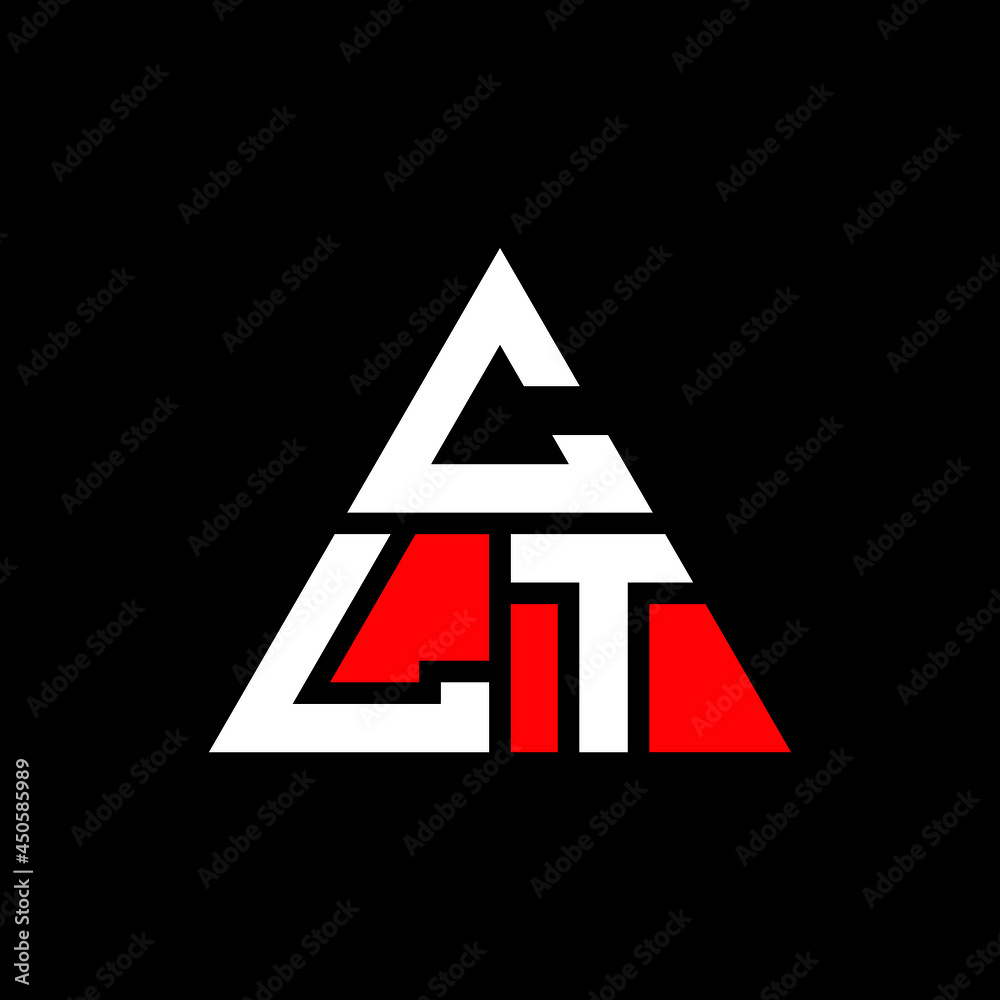 CLT triangle letter logo design with triangle shape. CLT triangle logo ...