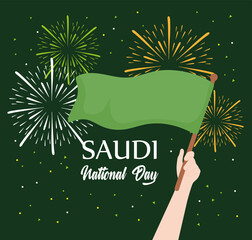 Wall Mural - happy saudi national day