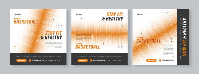 Wall Mural - Sport banner social media pack template premium