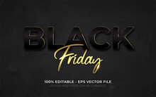 Editable text effect, Black friday style illustrations