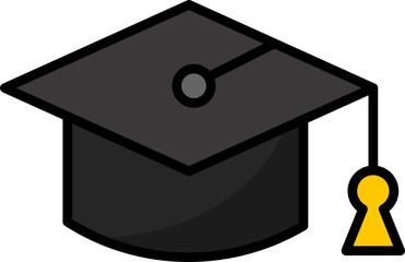 Graduation cap icon. School concept icon style