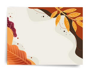 Wall Mural - Abstract Autumn frame for brochure design background  template
