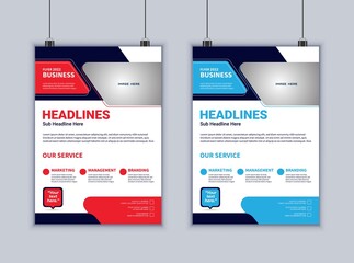 Creative business flyer template. Modern flyer vector design. Corporate business flyer. 2 page flyer design