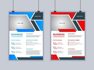 Creative business flyer template. Modern flyer vector design. Corporate business flyer. 2 page flyer design