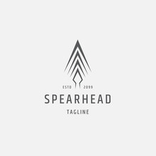 Spear Logo Icon Design Template Flat Vector Illustration