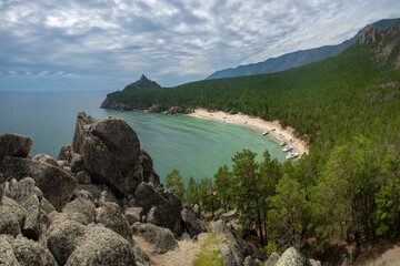 Wall Mural - View of Babushka Bay on Lake Baikal