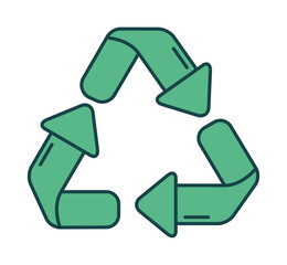 Wall Mural - recycling symbol design