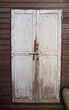 Old wooden door  White