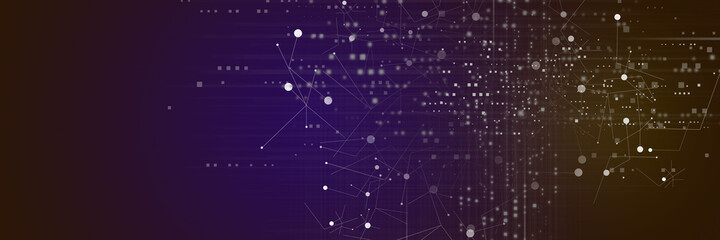 Poster - abstract futuristic circuit high technology business background