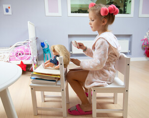 little girls at home