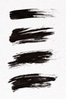 Abstract black brush stroke set vector