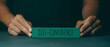 © nito - toy block with the text self-confidence, web banner