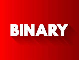 Poster - Binary text quote, technology concept background