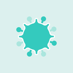 Poster - Green coronavirus cell element vector