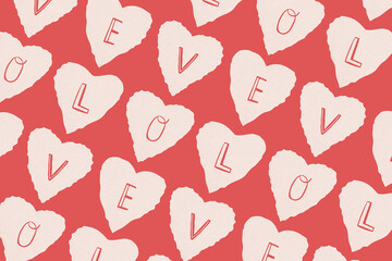 Sticker - Romantic love pattern vector background