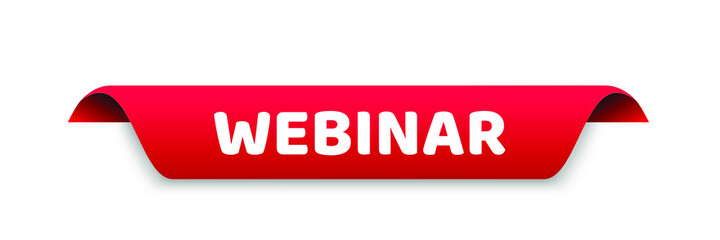 Poster - Vector webinar banner. webinar ribbon label sign.