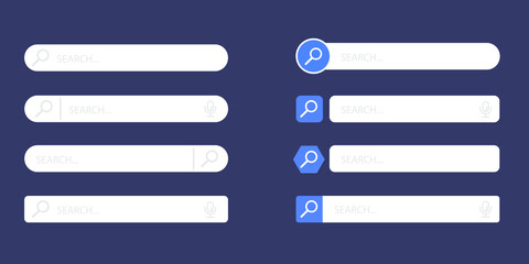 Poster - Search Bar for ui, design and web site. Search Address and navigation bar icon. Collection of search form templates for websites