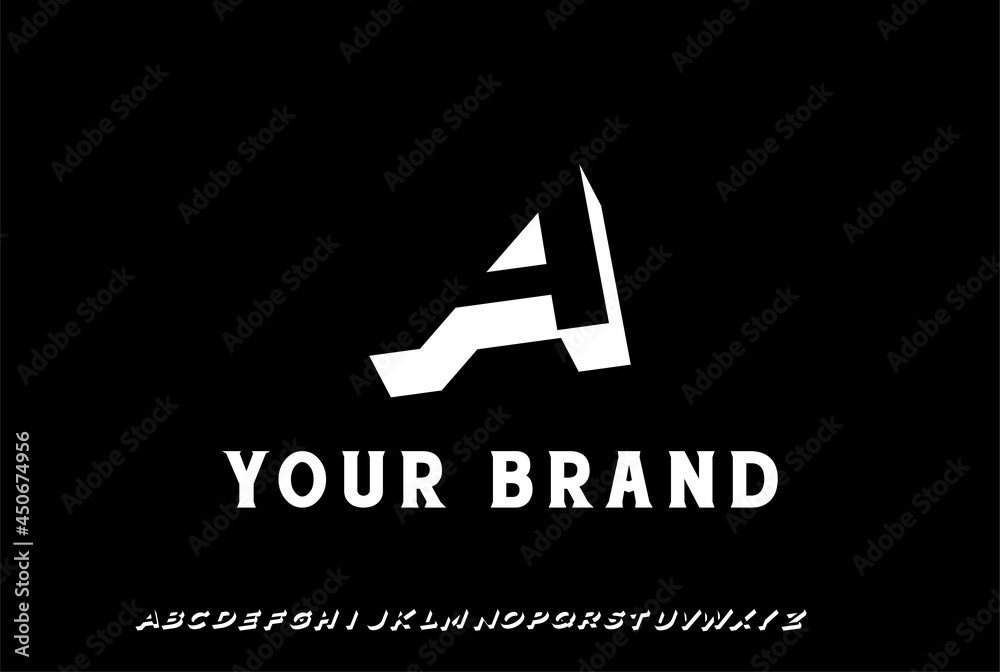 Simple Minimalist 3D Initial Letter A and Alphabet Monogram Logo Design ...