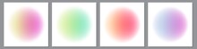 Set Of Modern Gradient Vector Background In Pastel Colors