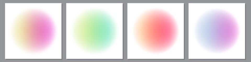 set of modern gradient vector background in pastel colors