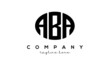 ABA three Letters creative circle logo design