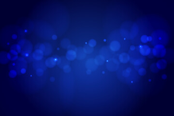 abstract dark blue blurred gradient background with bokeh, vector illustration