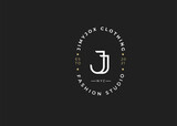 Fototapeta Big Ben - Minimalist Initial J letter logo design template, vintage style, Vector illustrations