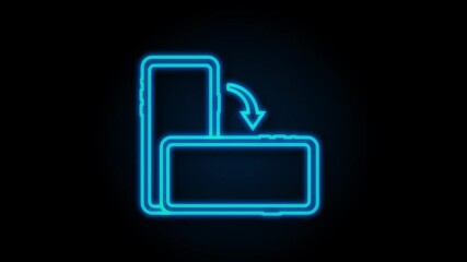 Poster - Rotate smartphone icon. Device rotation symbol. Motion graphics.