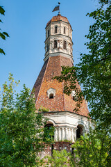 Wall Mural - The Simonov monastery of the 14th century, which guarded the capital from the south, was called the Pearl of Moscow. The Communists blew it up, leaving only the southern wall with three towers    