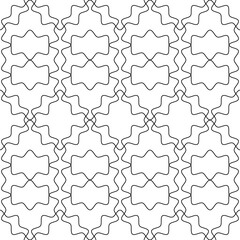 Poster - Repeated scribbled pattern. Vector simple toothed scribble ornament.