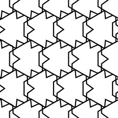 Aufkleber - Repeated scribbles. Vector simple toothed scribble ornament.