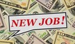 © Николай Зотов - New job. The inscription on the background of cash. An activity that brings pleasure, decent remuneration and stable financial benefits.