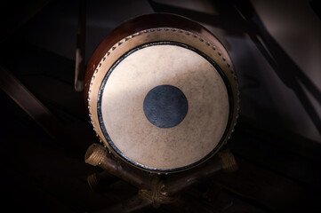 Thai traditional drum,Drums in Thai musical instruments band that made from wood and leather elaborate