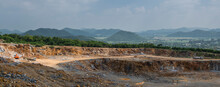 View Over Excavation Site Of A Gravel Mine In Thailand