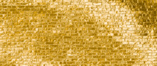 Gold Brick Wall - Golden